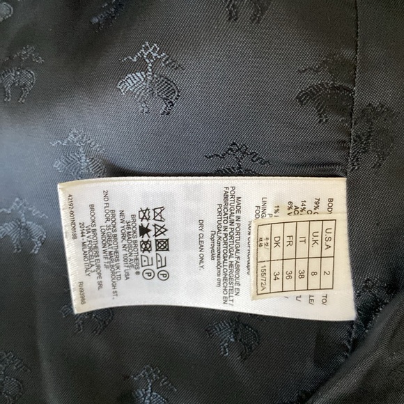 Brooks brothers navy & white tweed jacket and skirt suit set size 2 - Picture 7 of 9